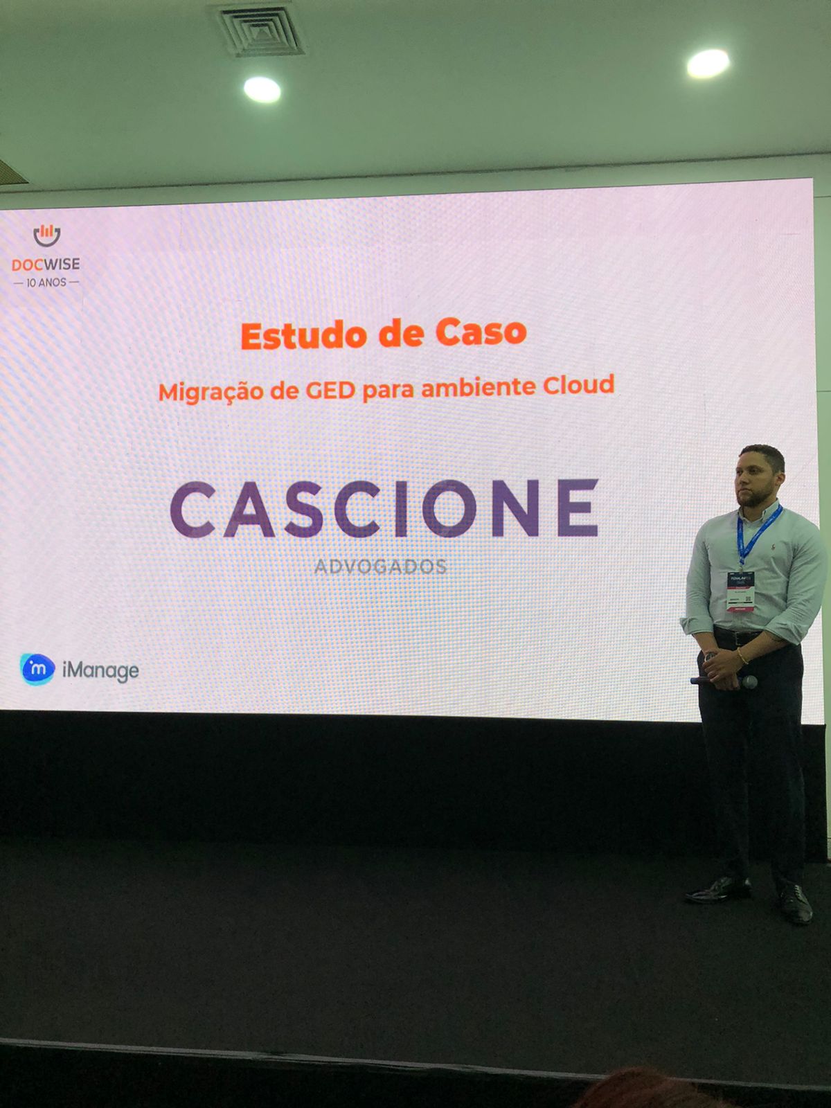 Felipe Humberto, Head de TI no Cascione Advogados, em palestra na Fenalaw 2023 